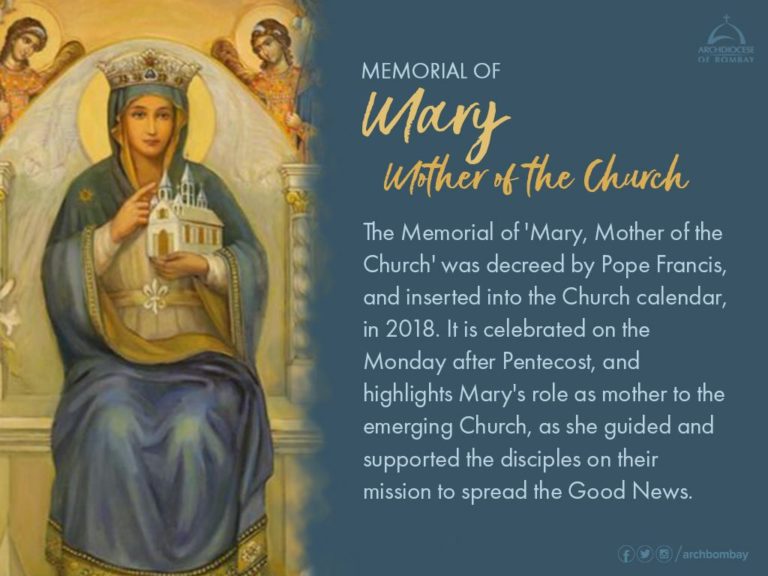 About Today 05May24 Mary Mother of the Church St. Pius X Church